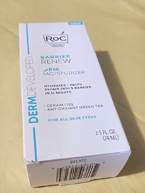 RoC Barrier Renew PM Moisturizer - White & Teal Packaging NIB.